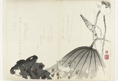 lotus blad Album Shijo-surimono fra perioden 1840-1900 (serietitel) af Anonymous