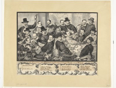 Måltid af officerer fra Handboogdoelen i Amsterdam, 1586 af Anonymous