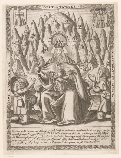 Maria van Montserrat Englekamera af vor frue af Monserrate i Catalonien (titel på objektet) af Anonymous