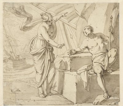 Minerva viser sig for Odysseus af Anonymous