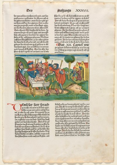 Offer af påskelammet fra den tyske bibel udgivet af Anton Koberger, Nürnberg af Anonymous