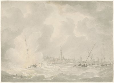 Eksplosion af Jan van Speijks båd, 1831 af Anonymous