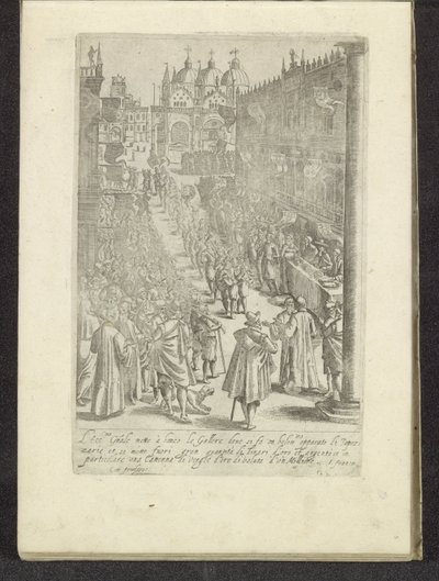 Optur på San Marcoplein i Venedig Scènes uit het Venetiaanse leven (serietitel) Habiti d