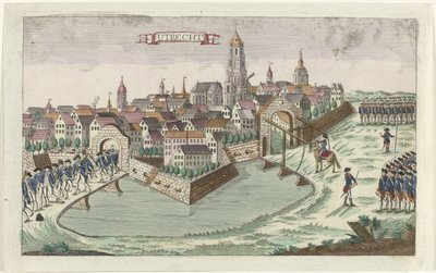 Patrioter forlader Utrecht, 1787 Utrecht (titel på objekt) af Anonymous