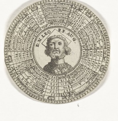 Medalje med portrættet af Leo III og med navne på østromerske kejsere af Anonymous
