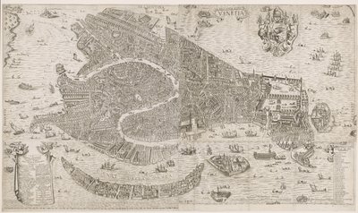 Venedig kort Venedig (titel på objekt) af Anonymous