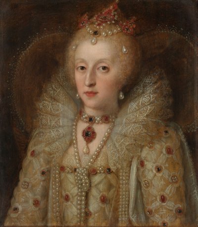 Portræt af Elizabeth I, dronning af England, 1550-99 af Anonymous