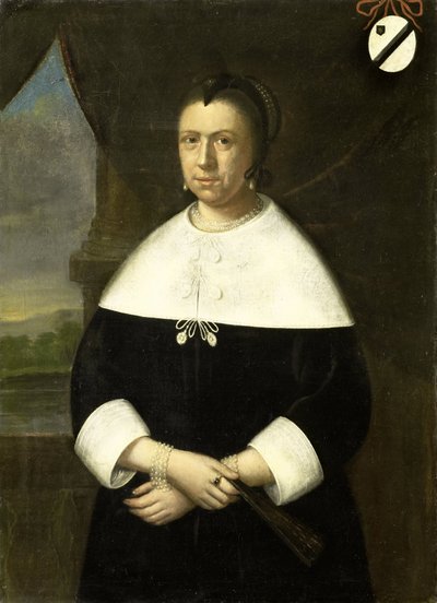 Portræt af Maria Quevellerius (1629-64), første hustru til Jan van Riebeeck, eller hans anden hustru Maria Scipio (ca. 1630-95) af Anonymous