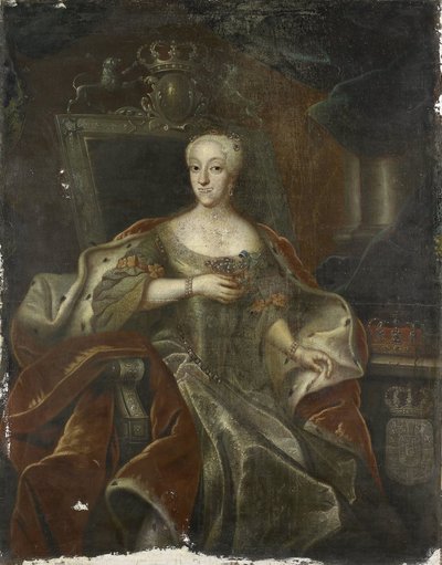 Portræt af prinsesse Charlotte Amalie, datter af Frederik IV, konge af Danmark af Anonymous