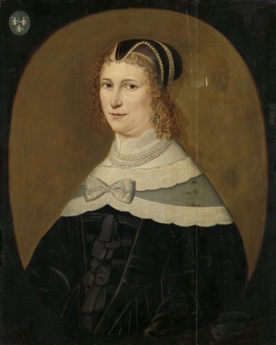 Portræt af en kvinde, kaldet Theodora de Visscher, hustru til Jacob Rijswijk af Anonymous