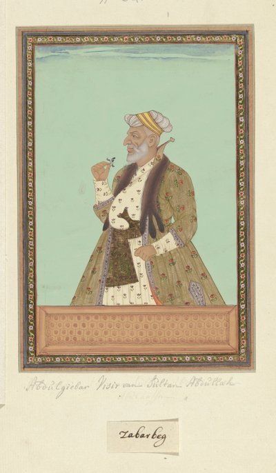 Portræt af Abd al-Jabbar, som var Sultan Abdullahs vesir af Anonymous