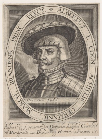 Portræt af Albrecht III Achilles, kurfyrste af Brandenburg af Anonymous