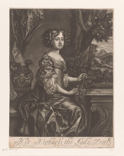 Portræt af Anna af Storbritannien som prinsesse Hendes Højhed Lady Ann (titel på objekt) af Anonymous