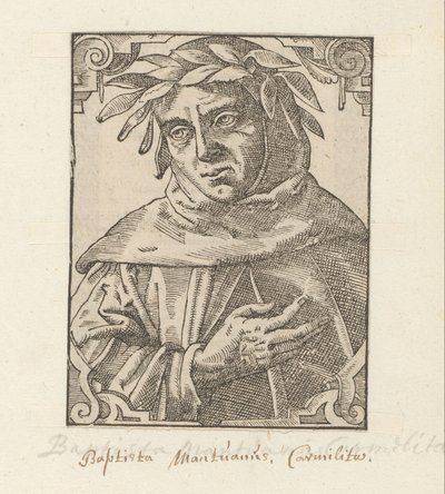 Portret af Baptista Mantuan af Anonymous