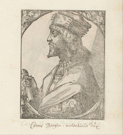 Portræt af Cesare Borgia af Anonymous