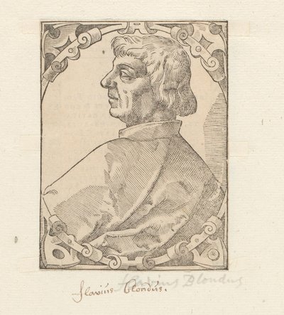 Portret af Flavio Biondo af Anonymous