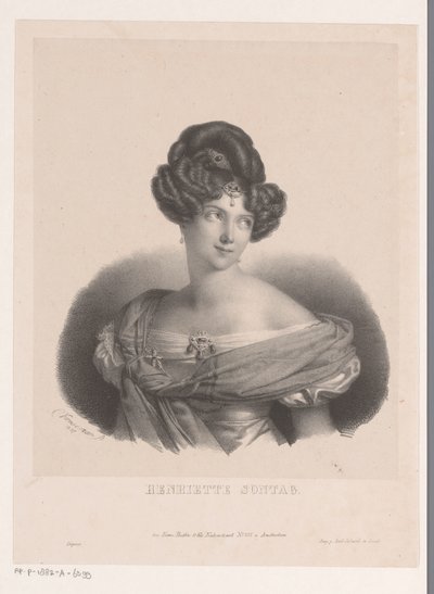 Portræt af Henriette Sontag af Anonymous