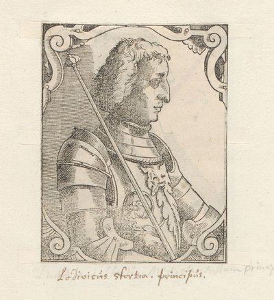 Portret af Ludovico Sforza af Anonymous