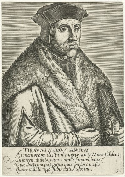 Portret af Thomas More Thomas Morvs Anglvs (titel på objekt) af Anonymous