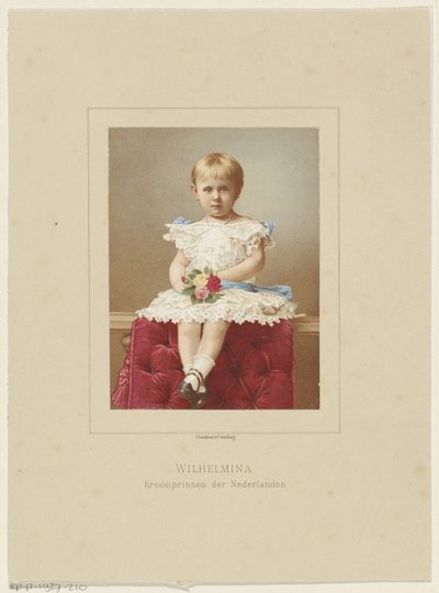 Portræt af Wilhelmina, dronning af Holland af Anonymous