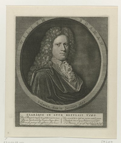 Portræt af Willem Bosman af Anonymous