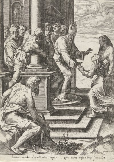 Præsentation af Maria i templet af Anonymous