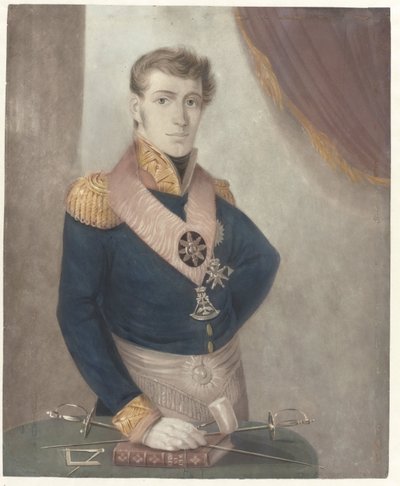 Prins Frederik af Holland som frimurernes stormester, 1817 af Anonymous