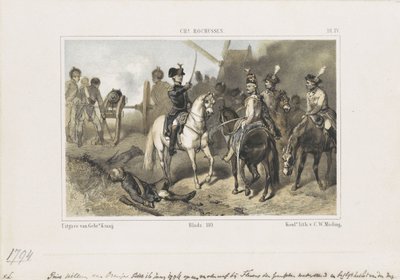 Prins William i slaget ved Fleurus, 1794 af Anonymous