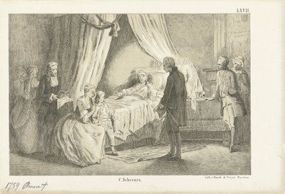 Prinsesse Anna på sit dødsleje, 1759 af Anonymous