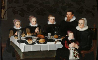 Velstående calvinistisk familie Familieportræt af Anonymous