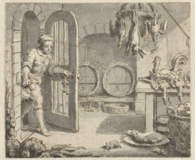 Rotte fra byen og rotten fra landet Design til illustrationer til en udgave af Jean de la Fontaines Fabler (serietitel) af Anonymous