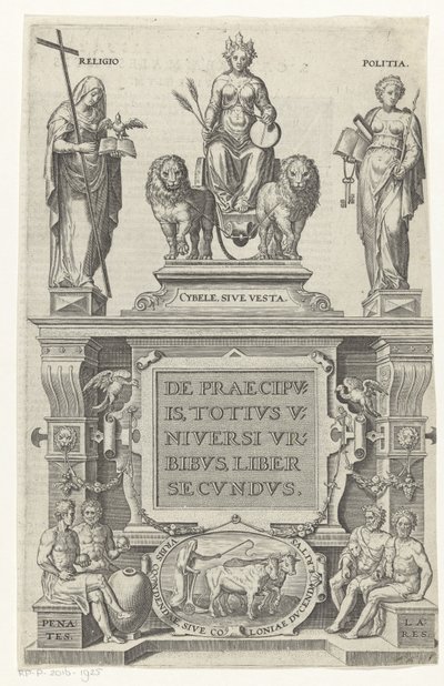 Rhea, Religion, Bestuur og Husgoden Titelside for: Georg Braun og Franz Hogenberg, Om de vigtigste byer i hele universet, anden bog, s.a. af Anonymous