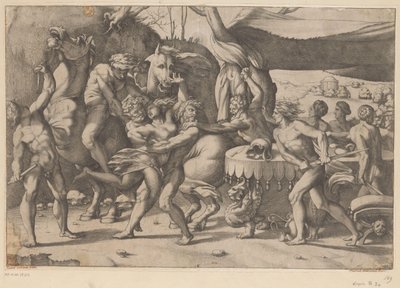 Røveri af en kvinde af mand og satyr Battle between the Lapiths and Centaurs (serietitel) af Anonymous