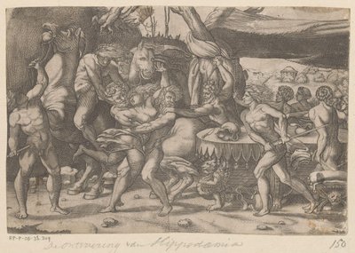 Røveri af en kvinde af mand og satyr Battle between the Lapiths and Centaurs (serietitel) af Anonymous