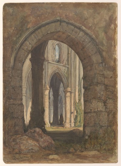 Ruin af en gotisk kirke af Anonymous