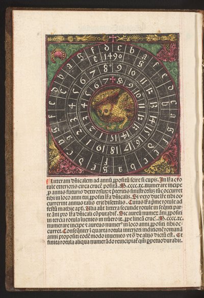 Tidsplan for bestemmelse af søndagsbrevet (littera dominicalis) af Anonymous