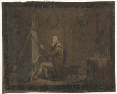 Maler i sit atelier af Anonymous