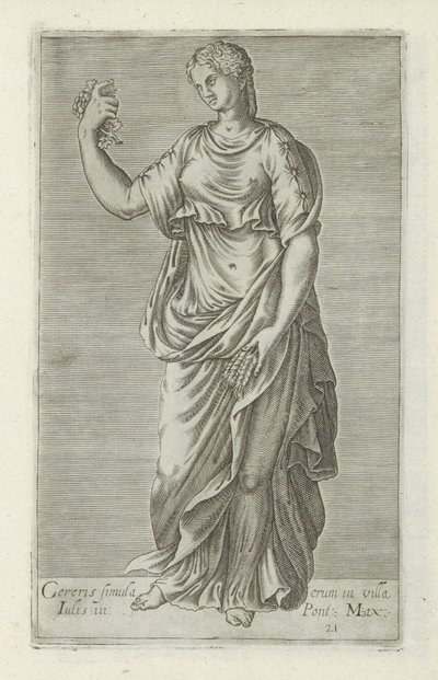 Skulptur af Ceres En statue af Ceres i byen Julius III af Pontus. Maks. (titel på objekt) Antikke skulpturer i Rom (serietitel) Ikoner af de gamle statuer af byen Rom, som ses på offentlige steder (serietitel) af Anonymous