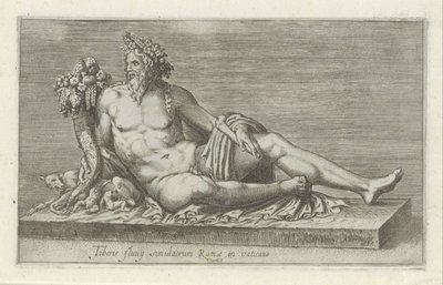 Billedhulptuur van de rivier de tiber Tiber fluvy billede af Rom i Vatikanet (titel på objekt) Antieke Sculpturen i Rom (serietitel) Statuerne af byen Rom, som på offentlige steder er synlige (serietitel) af Anonymous
