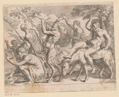 Silenus mødte saters en maenaden af Anonymous