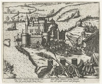 Loevestein Slot taget af Herman de Ruiter, 1570 af Anonymous