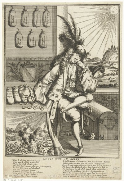 Tegneserie af Louis Willem van Baden-Baden, 1705 Louis D