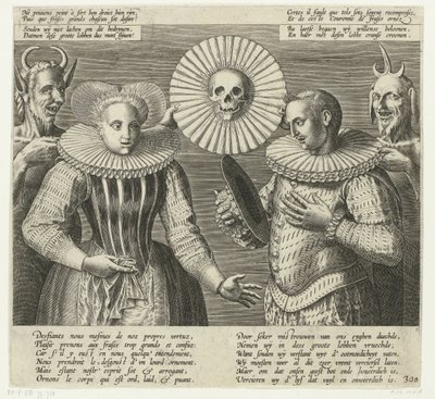 Tegnefilm på den stive ryg, ca. 1600 af Anonymous