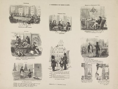 Tegneserie af en forordning i Utrecht om bygning og nedrivning, 1857 Bygnings- og nedrivningsbestemmelser (titel på objekt) af Anonymous