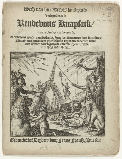 Pjecens titelside: Rendevous Knapsack, 1620 af Anonymous
