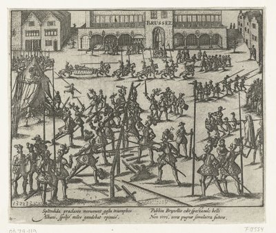 Turnering på Grand Place i Bruxelles, 1569 af Anonymous