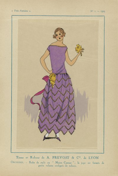 Very Parisian, 1923, No 1: Fabrics and Ribbons af A. PREVOST.... af Anonymous