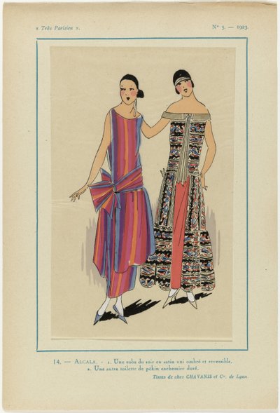 Meget parisisk, 1923, nr. 5: 14.- ALCALA. - 1. En aftenkjole... af Anonymous
