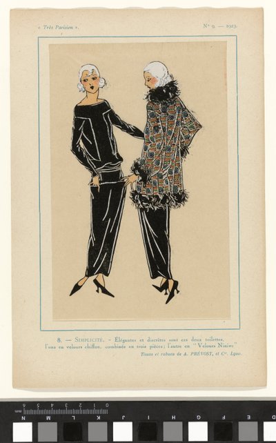Meget parisisk, 1923, nr. 9: 8. - ENKELHED. - Elegant og diskret... af Anonymous