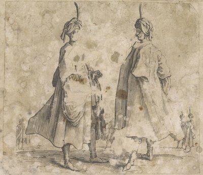 To mænd i kapper med turbaner på hovedet Costume Studies (serietitel) af Anonymous